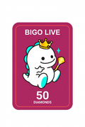 Bigo Live 50 Diamonds زهري وإطار أحمر