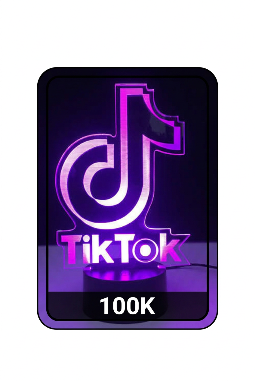 TikTok 100K إطار أسود
